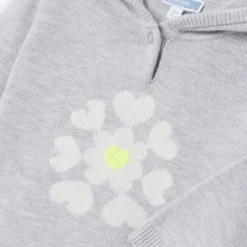 Ensemble confort bébé fille en tricot - gris/multicolore