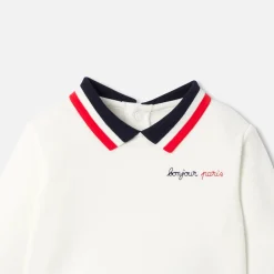 Ensemble confort bébé garçon - blanc/bleu