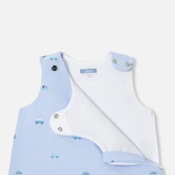 Gigoteuse 0-6 mois en coton - bleu deau/multicolore