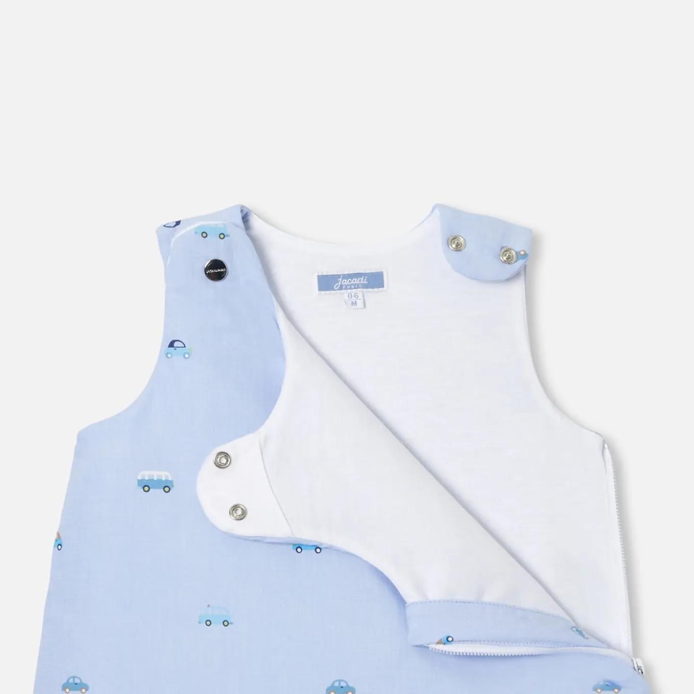 Gigoteuse 0-6 mois en coton - bleu deau/multicolore