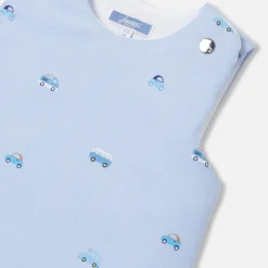 Gigoteuse 0-6 mois en coton - bleu deau/multicolore