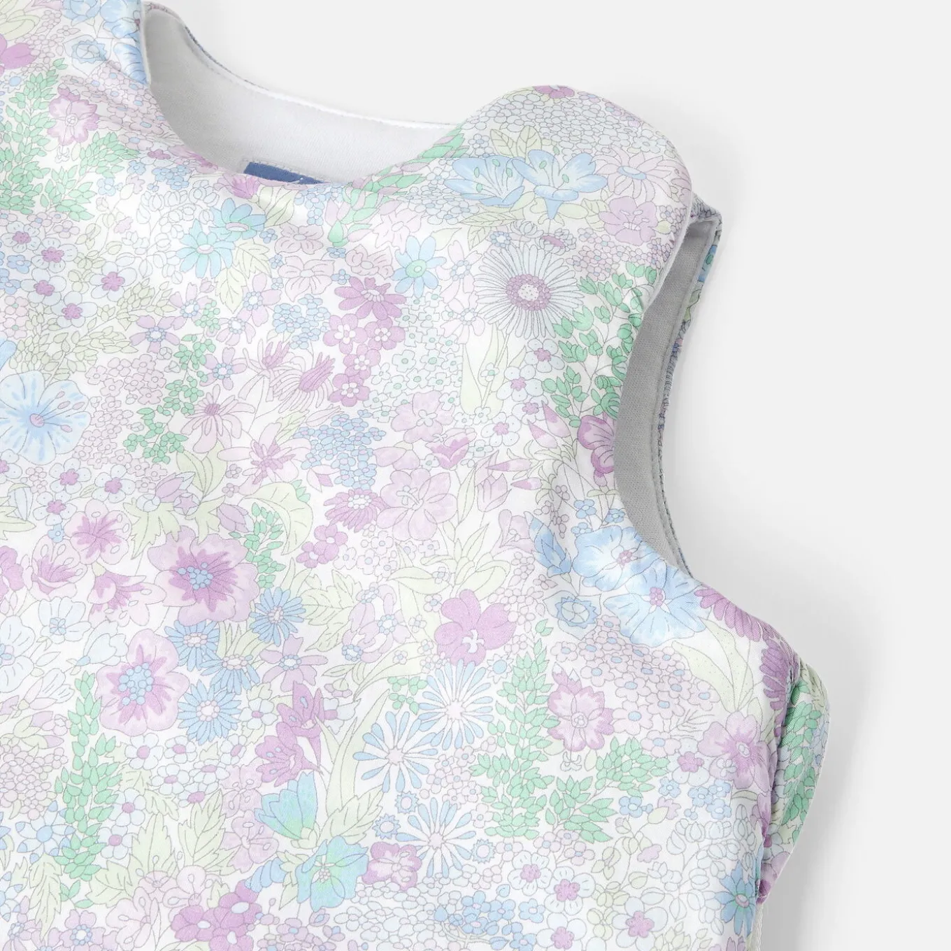 Gigoteuse 0-6 mois en tissu Liberty - blanc/multicolore