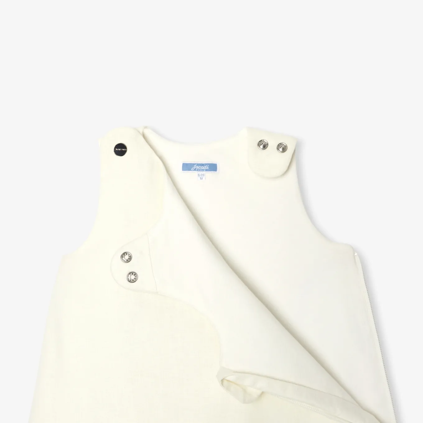 Gigoteuse évolutive 6-24 mois en lin - blanc doux jacadi