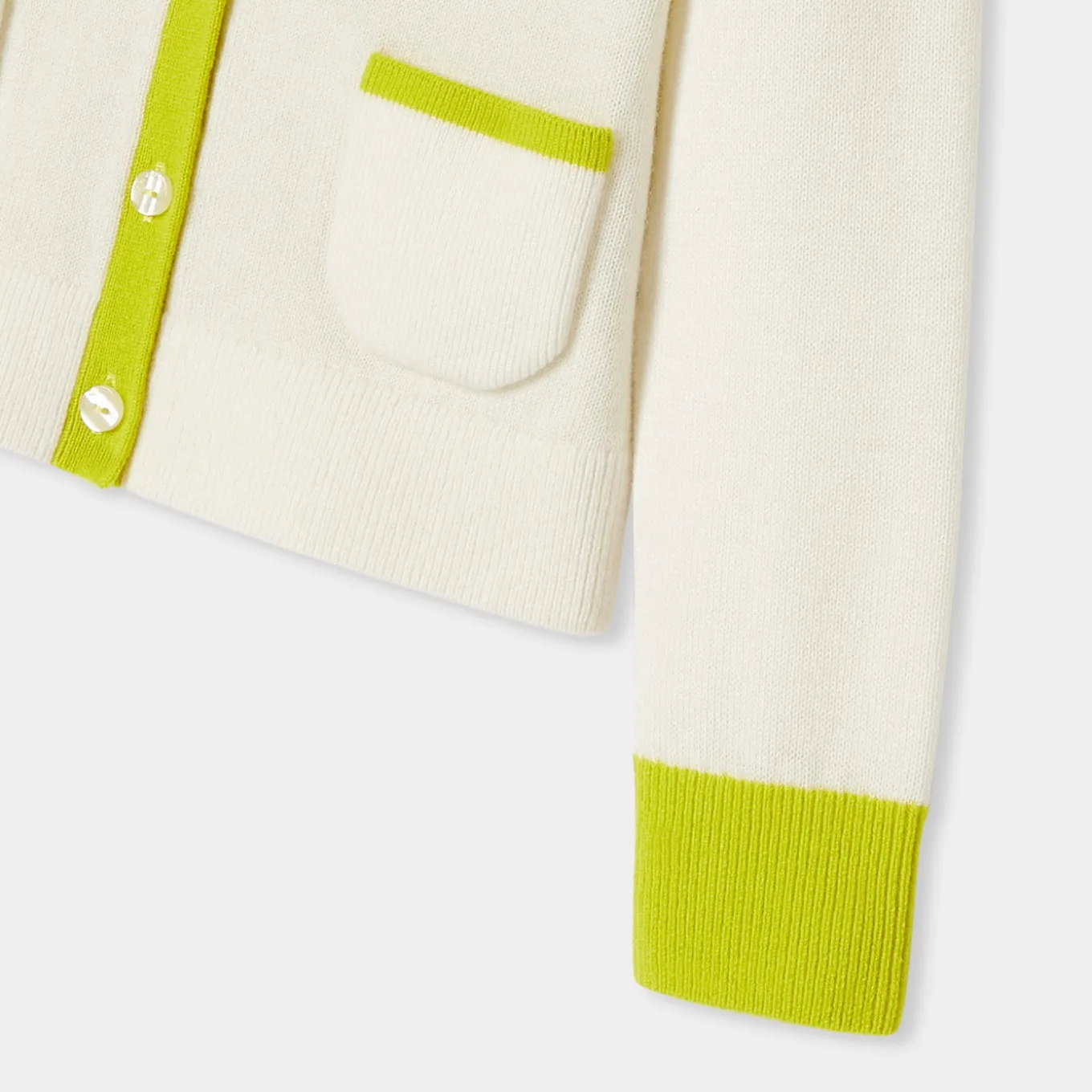 Gilet enfant fille color block - blanc doux/multicolore