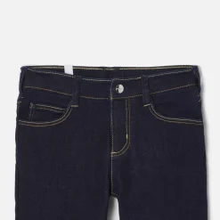 Jean droit enfant garçon - denim fonce