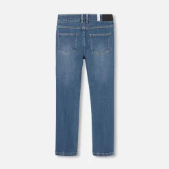 Jean droit enfant garçon - denim/bleu rivage
