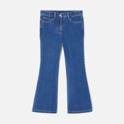 Jean flare enfant fille - bleu denim