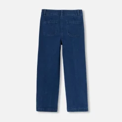 Jean large enfant fille - bleu denim