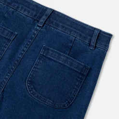 Jean large enfant fille - bleu denim