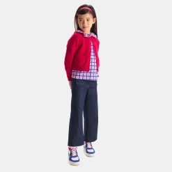 Jean large enfant fille - denim fonce