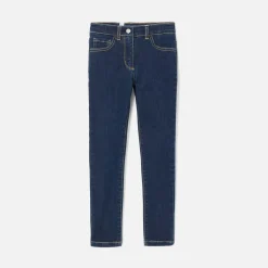 Jean slim enfant fille - denim fonce