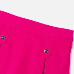 Jupe à plis creux enfant fille - framboise