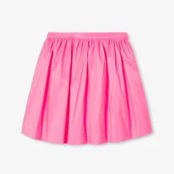 Jupe enfant fille en taffetas - rose fluo