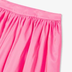 Jupe enfant fille en taffetas - rose fluo