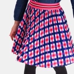Jupe plissée enfant fille - blanc/multicolore