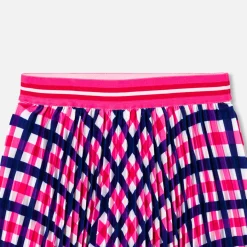 Jupe plissée enfant fille - blanc/multicolore