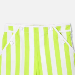 Jupe-culotte enfant fille - blanc/vert