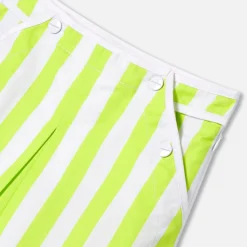 Jupe-culotte enfant fille - blanc/vert