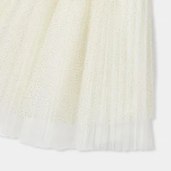 Jupon en tulle enfant fille - blanc/or