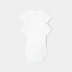 Lot de 2 bodies manches courtes bébé - blanc jacadi
