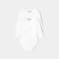 Lot de 2 bodies manches longues bébé - blanc jacadi