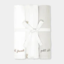 Lot de 3 langes - blanc jacadi