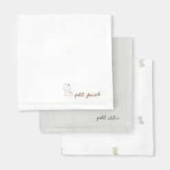 Lot de 3 langes - blanc jacadi