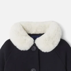 Manteau bébé fille en drap de laine - marine jacadi