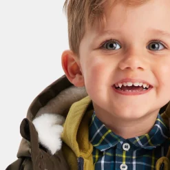 Manteau bébé garçon en nylon - kaki