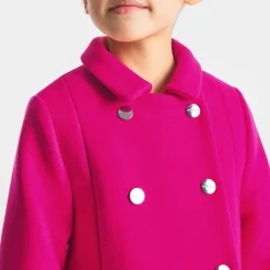 Manteau court enfant fille - rose grenadine