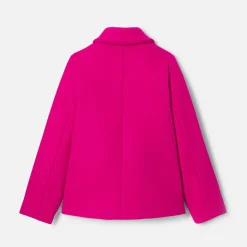 Manteau court enfant fille - rose grenadine