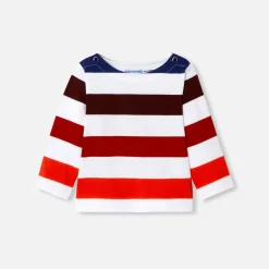 Marinière bébé garçon - blanc/rouge