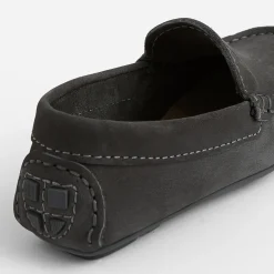 Mocassins enfant garçon en nubuck - gris anthracite jacadi
