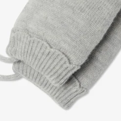 Moufles bébé fille en tricot - gris chine clair jacadi