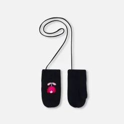 Moufles bébé fille en tricot - marine jacadi