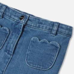 Pantalon bébé fille en jean léger - denim clair