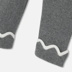 Pantalon bébé fille en tricot - gris anthracite jacadi