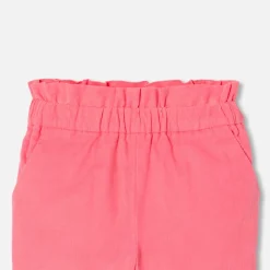 Pantalon bébé fille en velours - corail