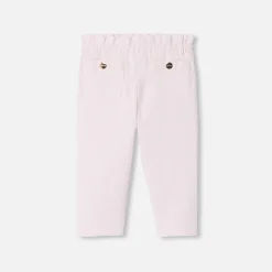 Pantalon bébé fille en velours - rose poudre jacadi