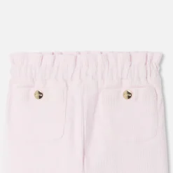 Pantalon bébé fille en velours - rose poudre jacadi