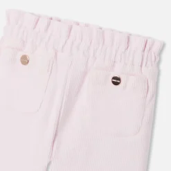 Pantalon bébé fille en velours - rose poudre jacadi