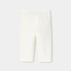 Pantalon bébé fille en velours - blanc doux jacadi