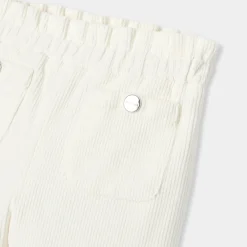 Pantalon bébé fille en velours - blanc doux jacadi