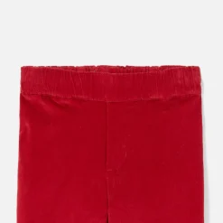 Pantalon bébé garçon en velours - rouge rubis