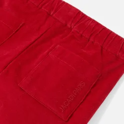 Pantalon bébé garçon en velours - rouge rubis