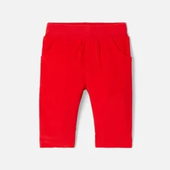 Pantalon bébé garçon en velours - rouge jacadi