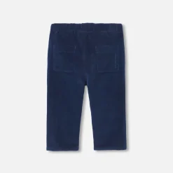 Pantalon bébé garçon en velours - bleu marne