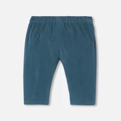 Pantalon bébé garçon en velours - petrole