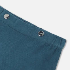 Pantalon bébé garçon en velours - petrole