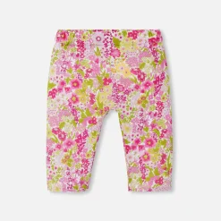 Pantalon confort bébé fille en Tissu Liberty - rose/multicolore